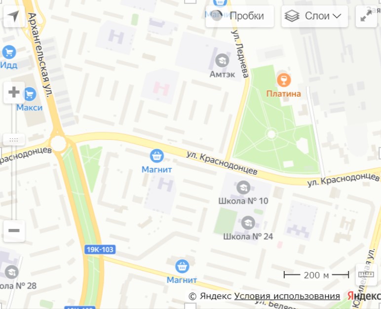Схема проезда